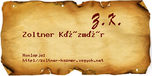 Zoltner Kázmér névjegykártya